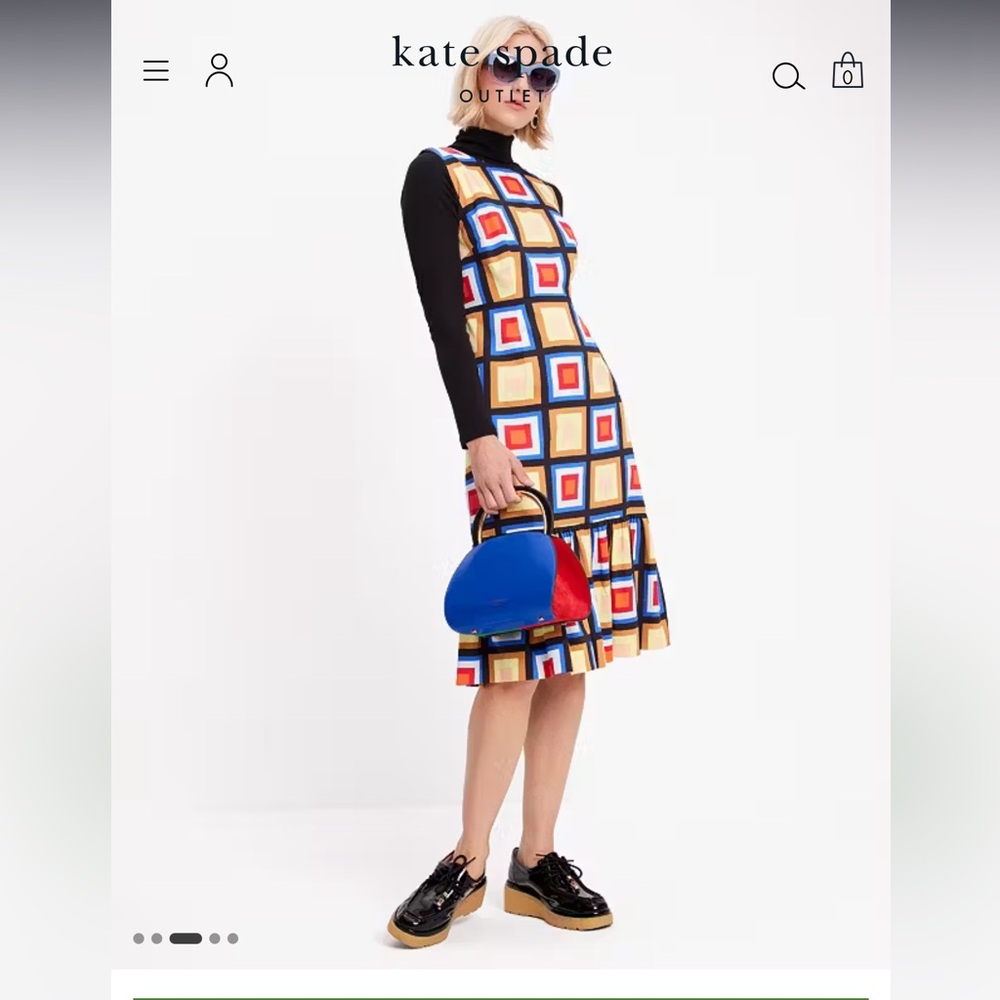 NWT Kate Spade Blocks Of Color Flounce Sheath Dress